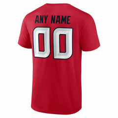 Houston Texans Team Authentic Personalized Name & Number T-Shirt Red | NFL