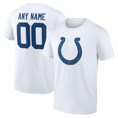 Indianapolis Colts Team Authentic Personalized Name & Number T-Shirt White | NFL