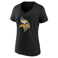 Minnesota Vikings Women's Team Authentic Personalized Name & Number V-Neck T-Shirt Black | NFL