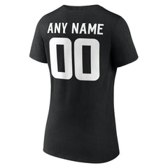 Minnesota Vikings Women's Team Authentic Personalized Name & Number V-Neck T-Shirt Black | NFL