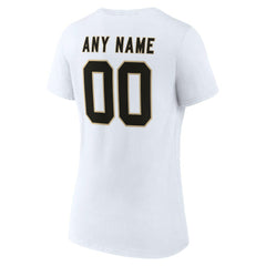 New Orleans Saints Women's Team Authentic Personalized Name & Number V-Neck T-Shirt White | NFL