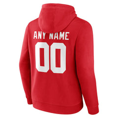 New York Giants Team Authentic Personalized Name & Number Hoodie Red | NFL