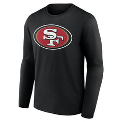 San Francisco 49ers Team Authentic Personalized Name & Number Long Sleeve T-Shirt Black | NFL