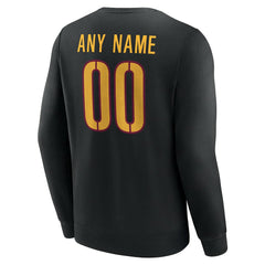 Washington Commanders Team Authentic Personalized Name & Number Sweatshirt Black | NFL