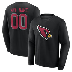 Arizona Cardinals Team Authentic Personalized Name & Number Sweatshirt Black | NFL