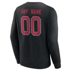 Arizona Cardinals Team Authentic Personalized Name & Number Sweatshirt Black | NFL