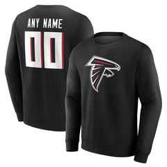 Atlanta Falcons Team Authentic Personalized Name & Number Sweatshirt Black | NFL
