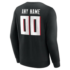 Atlanta Falcons Team Authentic Personalized Name & Number Sweatshirt Black | NFL