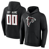 Atlanta Falcons Team Authentic Personalized Name & Number Hoodie Black | NFL