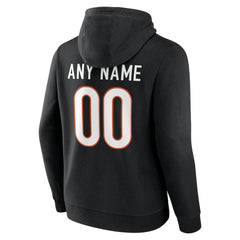 Cincinnati Bengals Team Authentic Personalized Name & Number Hoodie Black | NFL