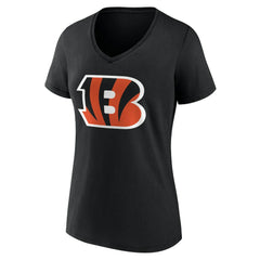 Cincinnati Bengals Women's Team Authentic Personalized Name & Number V-Neck T-Shirt Black | NFL