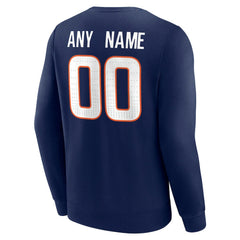 Denver Broncos Team Authentic Personalized Name & Number Sweatshirt Navy | NFL