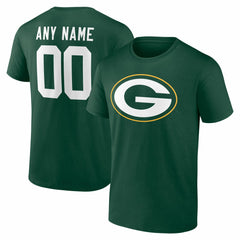 Green Bay Packers Team Authentic Personalized Name & Number T-Shirt Green | NFL