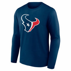 Houston Texans Team Authentic Personalized Name & Number Long Sleeve T-Shirt Navy | NFL
