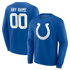Indianapolis Colts Team Authentic Personalized Name & Number Sweatshirt Royal | NFL