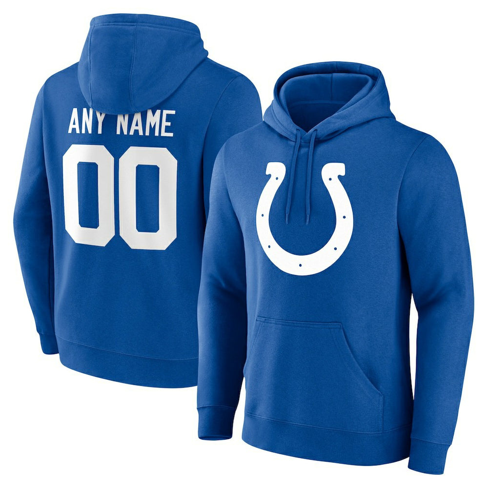 Indianapolis Colts Team Authentic Personalized Name & Number Hoodie Royal | NFL