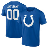Indianapolis Colts Team Authentic Personalized Name & Number T-Shirt Royal | NFL