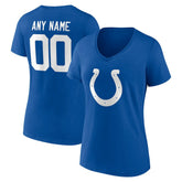 Indianapolis Colts Women's Team Authentic Personalized Name & Number V-Neck T-Shirt Royal | NFL
