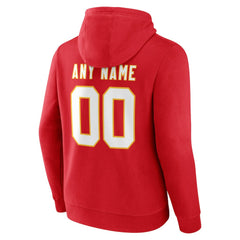 Kansas City Chiefs Team Authentic Personalized Name & Number Hoodie Red | NFL