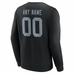 Las Vegas Raiders Team Authentic Personalized Name & Number Sweatshirt Black | NFL