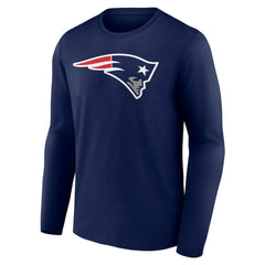 New England Patriots Team Authentic Personalized Name & Number Long Sleeve T-Shirt Navy | NFL