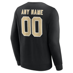 New Orleans Saints Team Authentic Personalized Name & Number Sweatshirt Black | NFL