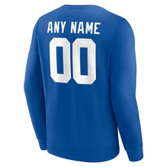 New York Giants Team Authentic Personalized Name & Number Sweatshirt Royal | NFL