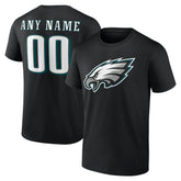 Philadelphia Eagles Team Authentic Personalized Name & Number T-Shirt Black | NFL