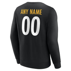 Pittsburgh Steelers Team Authentic Personalized Name & Number Sweatshirt Black | NFL