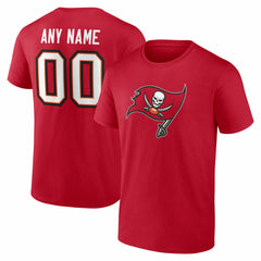Tampa Bay Buccaneers Team Authentic Personalized Name & Number T-Shirt Red | NFL