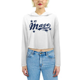 Drake Maye New England Patriots Majestic Threads Women's Glitter Wordmark Hoodie White | NFL