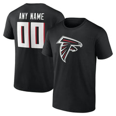 Atlanta Falcons Big & Tall Team Authentic Custom T-Shirt Black | NFL