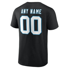 Carolina Panthers Big & Tall Team Authentic Custom T-Shirt Black | NFL