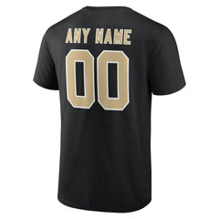 New Orleans Saints Big & Tall Team Authentic Custom T-Shirt Black | NFL