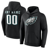 Philadelphia Eagles Big & Tall Team Authentic Custom Hoodie Black | NFL