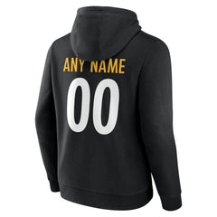 Pittsburgh Steelers Big & Tall Team Authentic Custom Hoodie Black | NFL