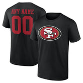 San Francisco 49ers Big & Tall Team Authentic Custom T-Shirt Black | NFL