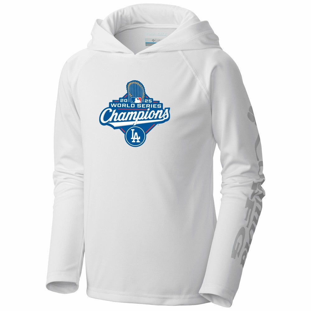 Los Angeles Dodgers Columbia Youth 2025 World Series Champions Terminal Tackle Omni-Shade Hoodie - MLB