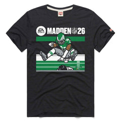 Saquon Barkley Philadelphia Eagles Homage Unisex Madden NFL '26 Retro Cover Tri-Blend T-Shirt Charcoal | NFL