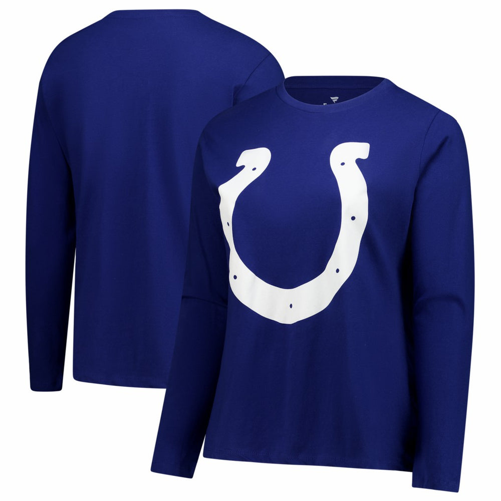 Indianapolis Colts Women's Plus Size Scoop Neck Long Sleeve T-Shirt Royal | Fanatics