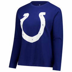 Indianapolis Colts Women's Plus Size Scoop Neck Long Sleeve T-Shirt Royal | Fanatics