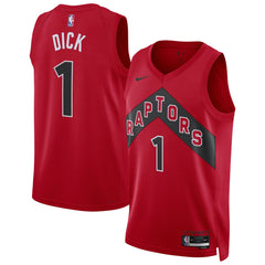 Gradey Dick Toronto Raptors Unisex Swingman Player Jersey Icon Edition Red - NBA