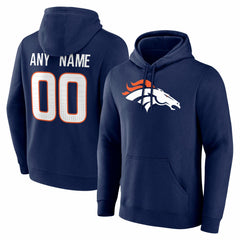 Denver Broncos Big & Tall Team Authentic Custom Hoodie Navy | NFL