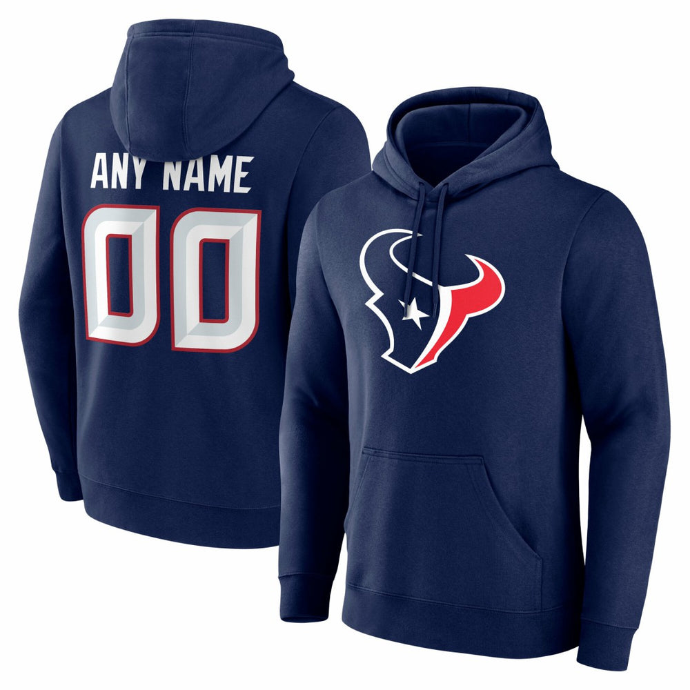 Houston Texans Big & Tall Team Authentic Custom Hoodie Navy | NFL