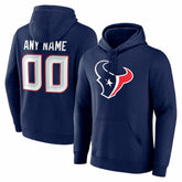 Houston Texans Big & Tall Team Authentic Custom Hoodie Navy | NFL