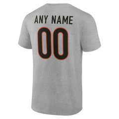 Cincinnati Bengals Big & Tall Team Authentic Custom T-Shirt Gray | NFL