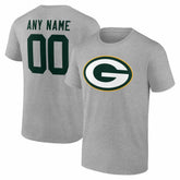 Green Bay Packers Big & Tall Team Authentic Custom T-Shirt Gray | NFL