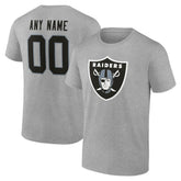 Las Vegas Raiders Big & Tall Team Authentic Custom T-Shirt Gray | NFL