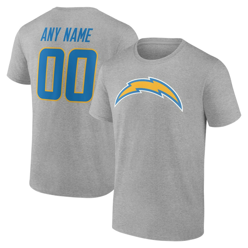 Los Angeles Chargers Big & Tall Team Authentic Custom T-Shirt Gray | NFL