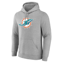 Miami Dolphins Big & Tall Team Authentic Custom Hoodie Gray | NFL
